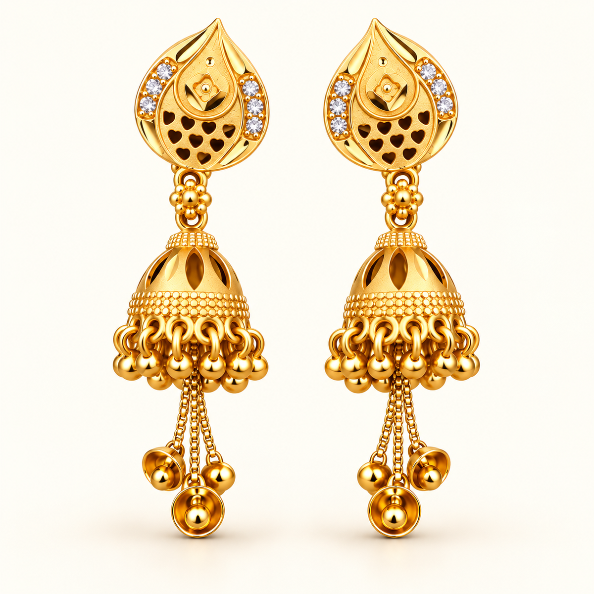 Noor Teardrop Jhumka Earrings