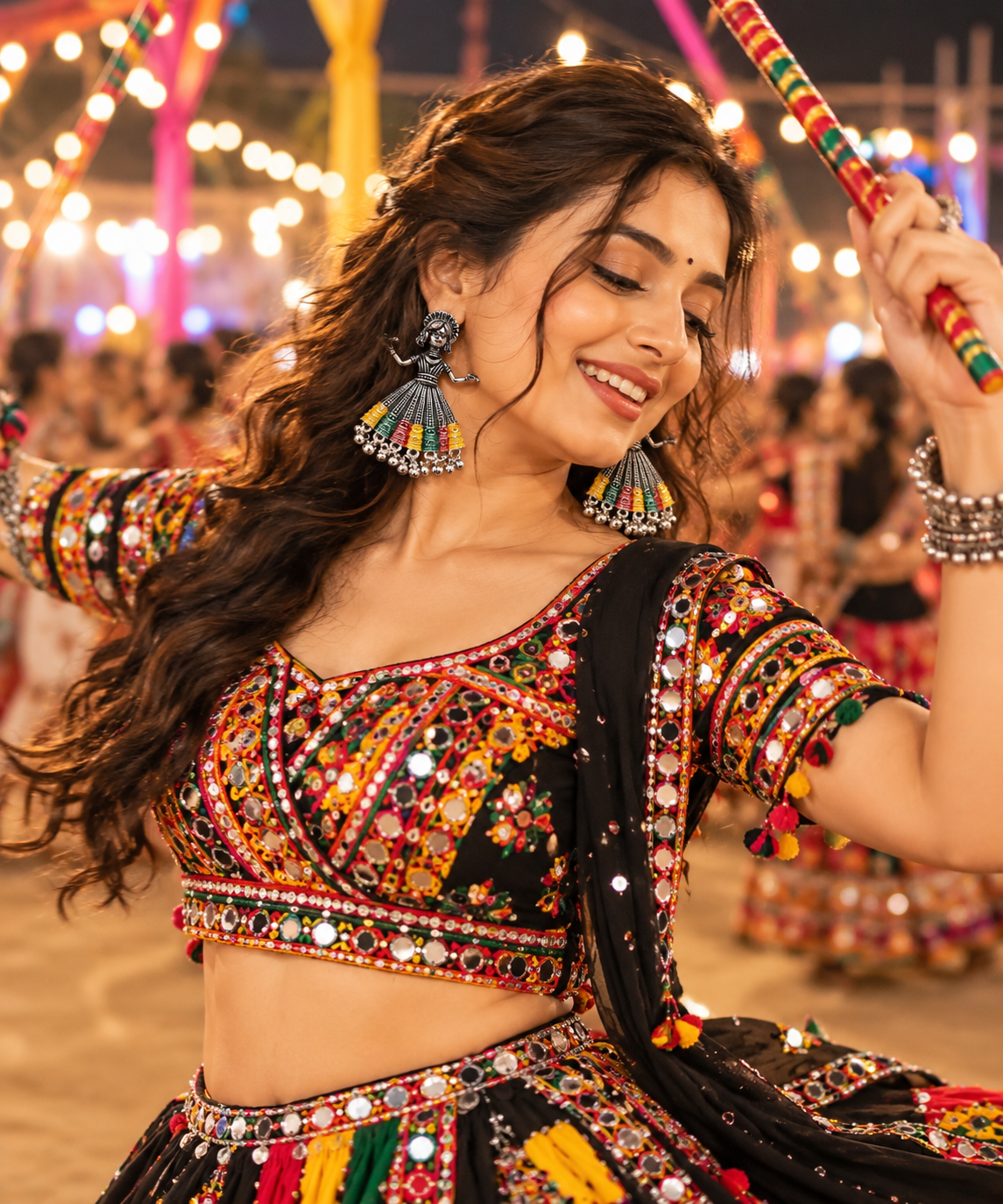 Jivaanik Rangili Garba Dancer Earrings