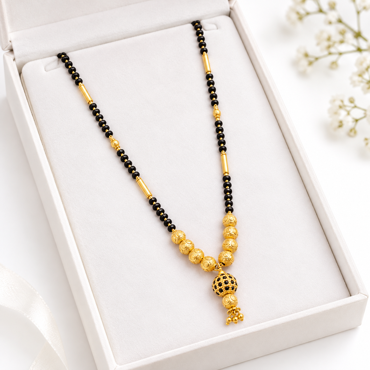 Jivaanik Traditional Black Beads Mangalsutra