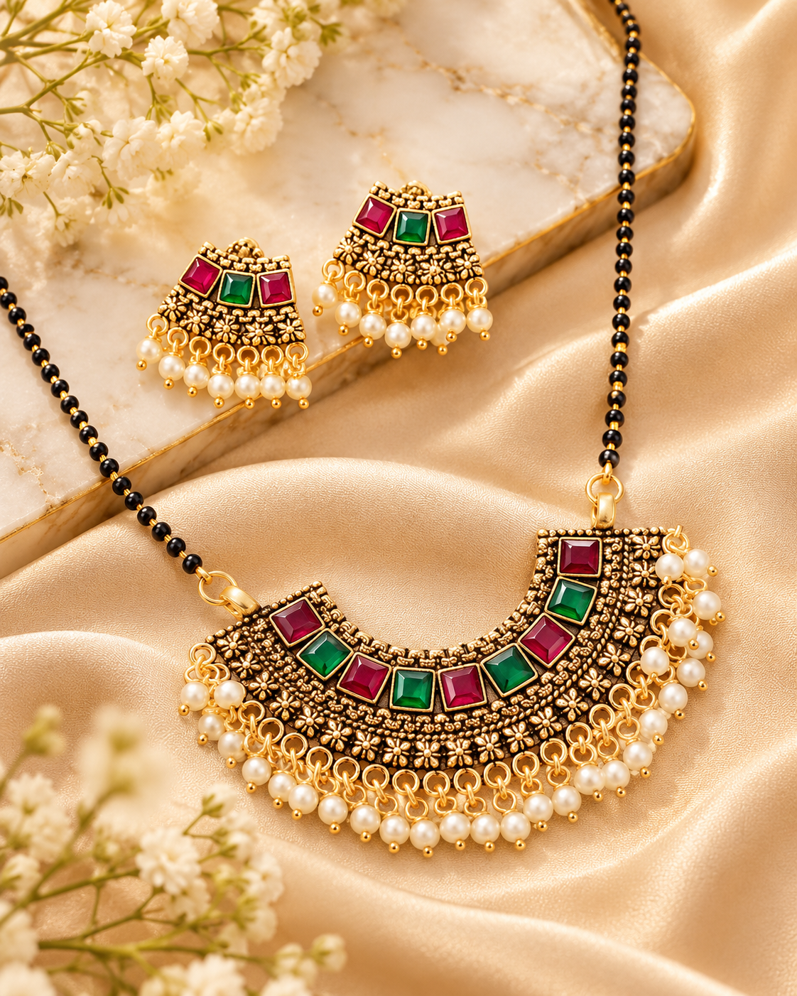Jivaanik Traditional Antique Mangalsutra Set