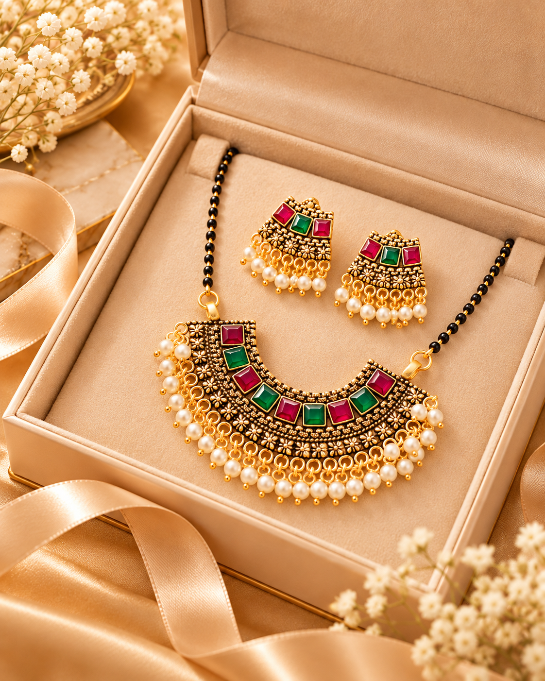 Jivaanik Traditional Antique Mangalsutra Set