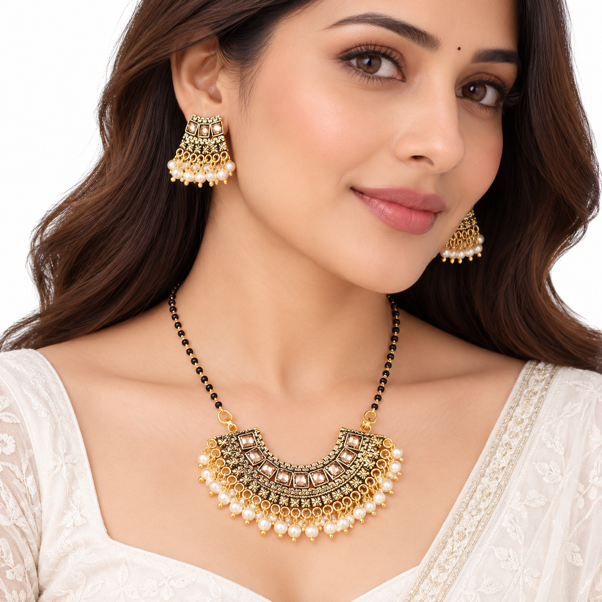 Jivaanik Antique Gold Mangalsutra Set