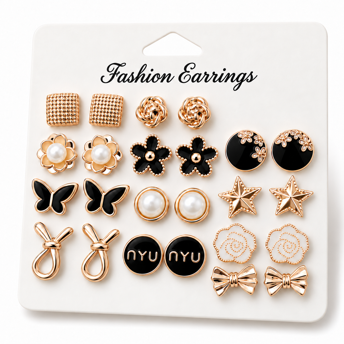 Jivaanik Fashion Earrings 12 pcs Combo Set