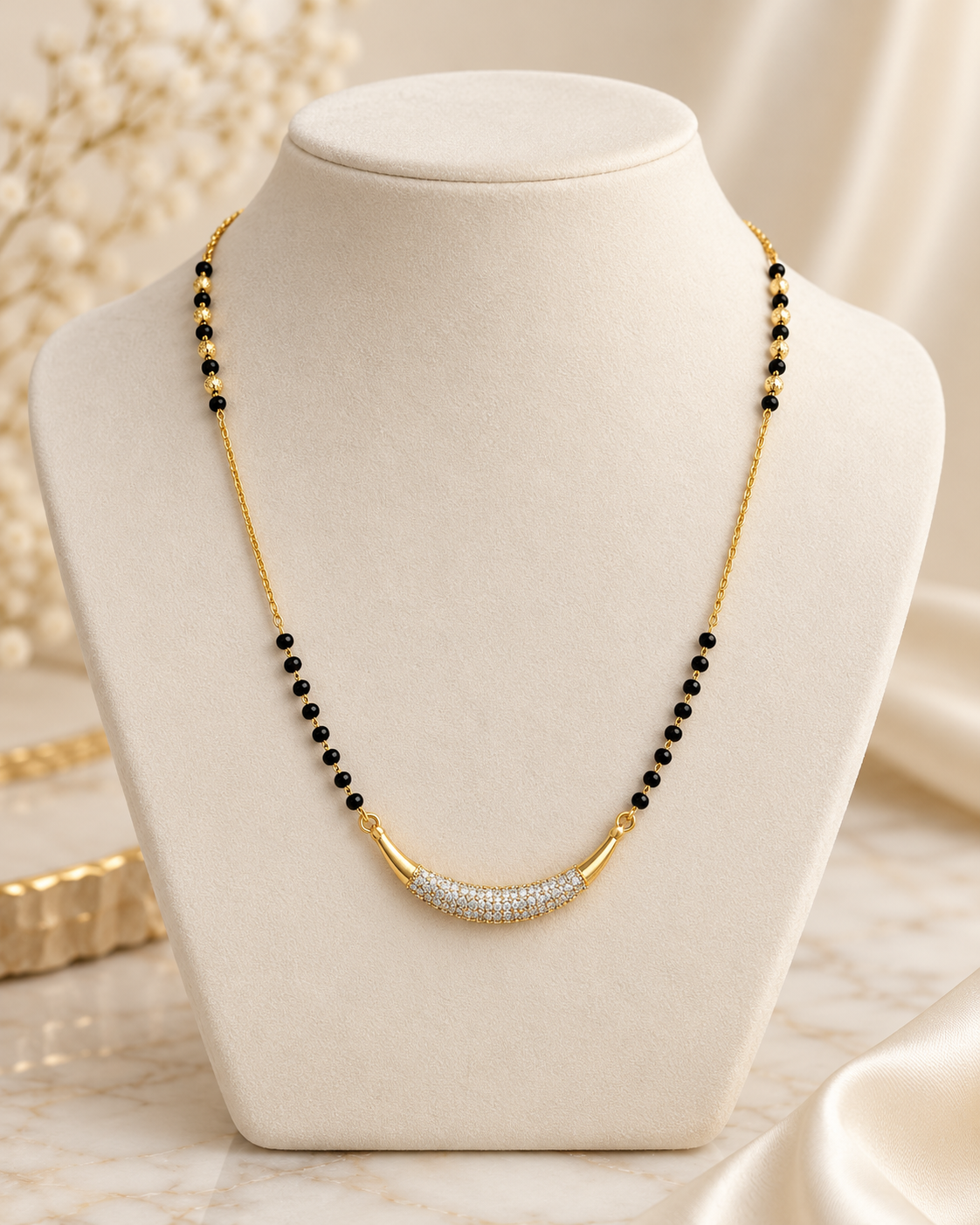 Jivaanik Minimal Curve Mangalsutra