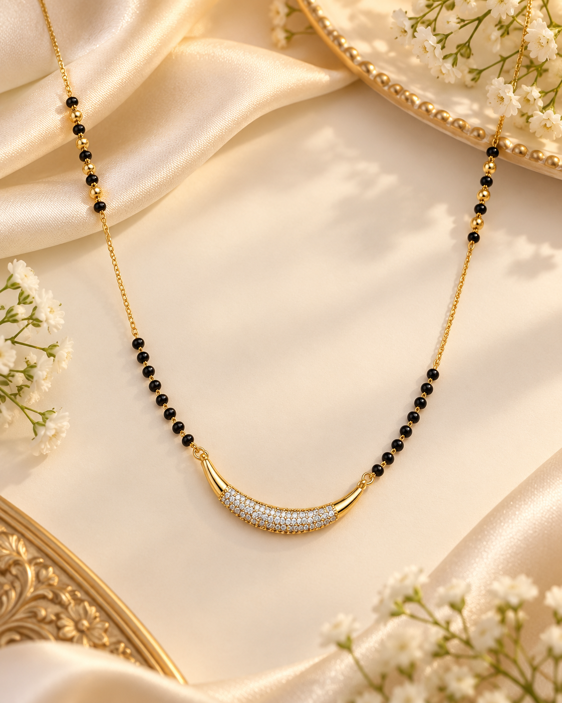 Jivaanik Minimal Curve Mangalsutra