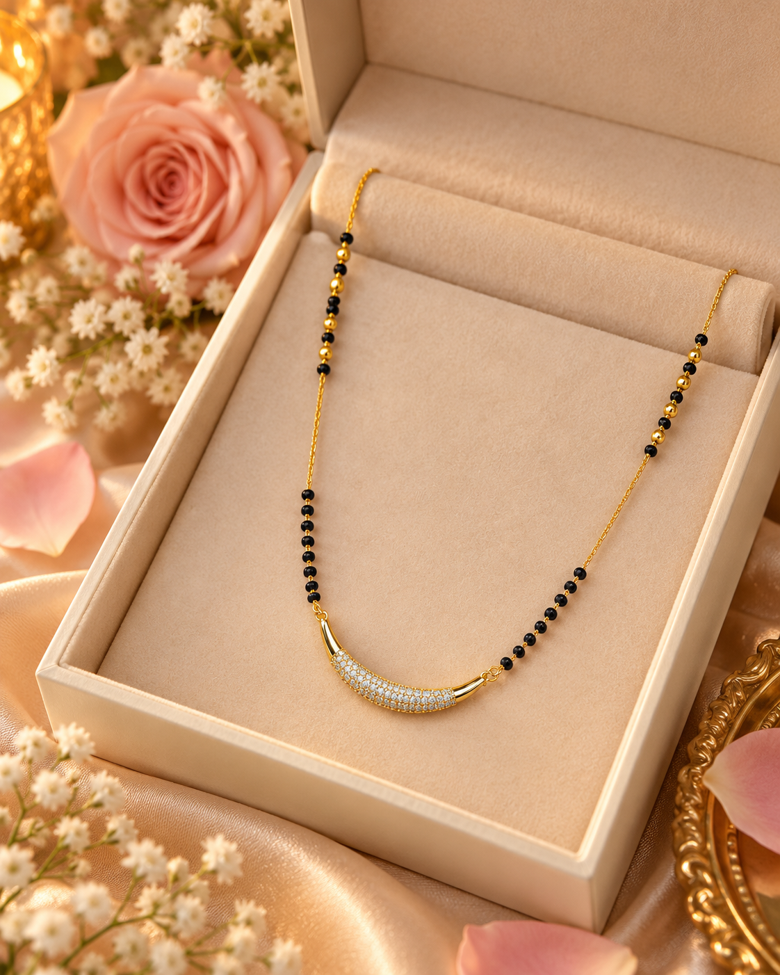 Jivaanik Minimal Curve Mangalsutra