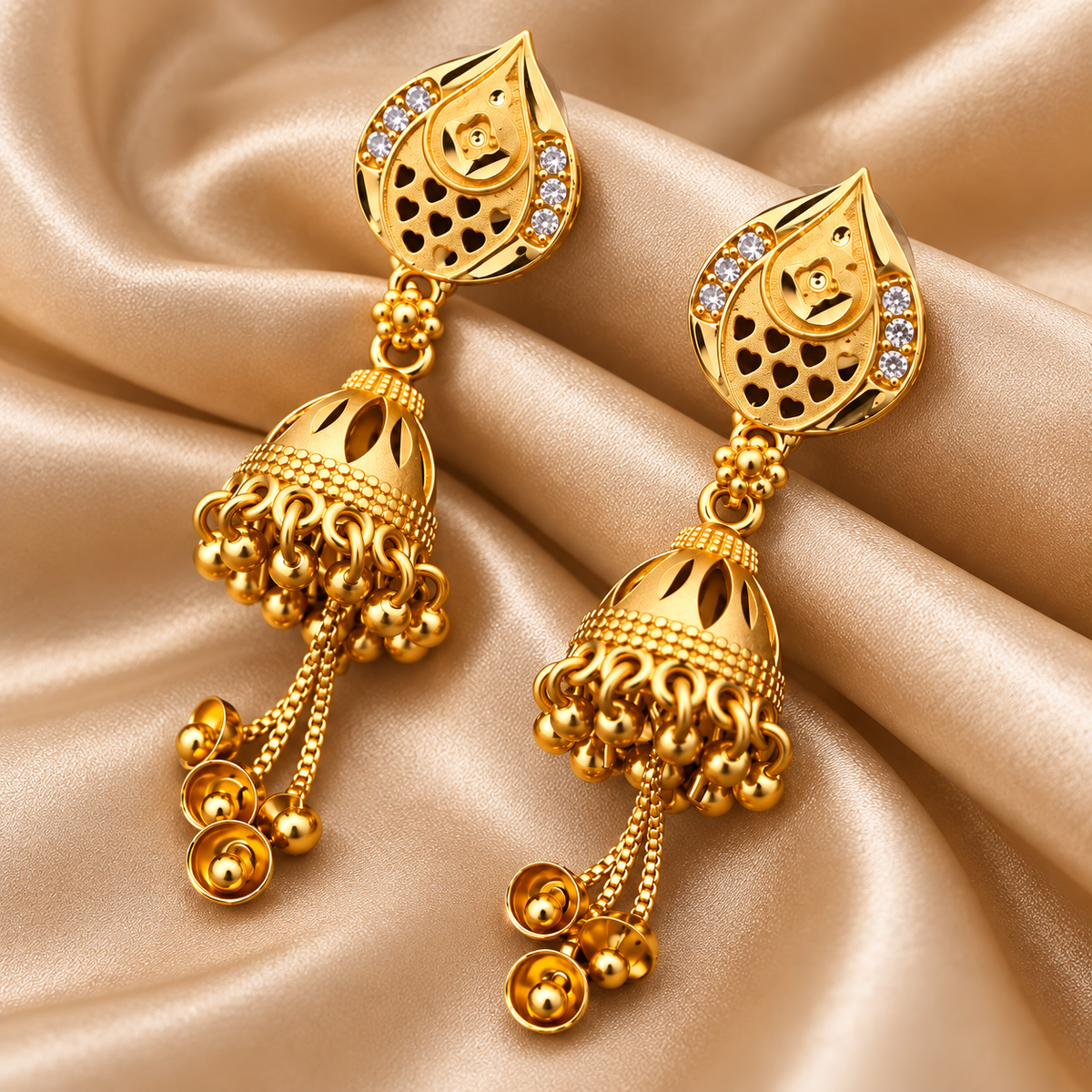 Noor Teardrop Jhumka Earrings