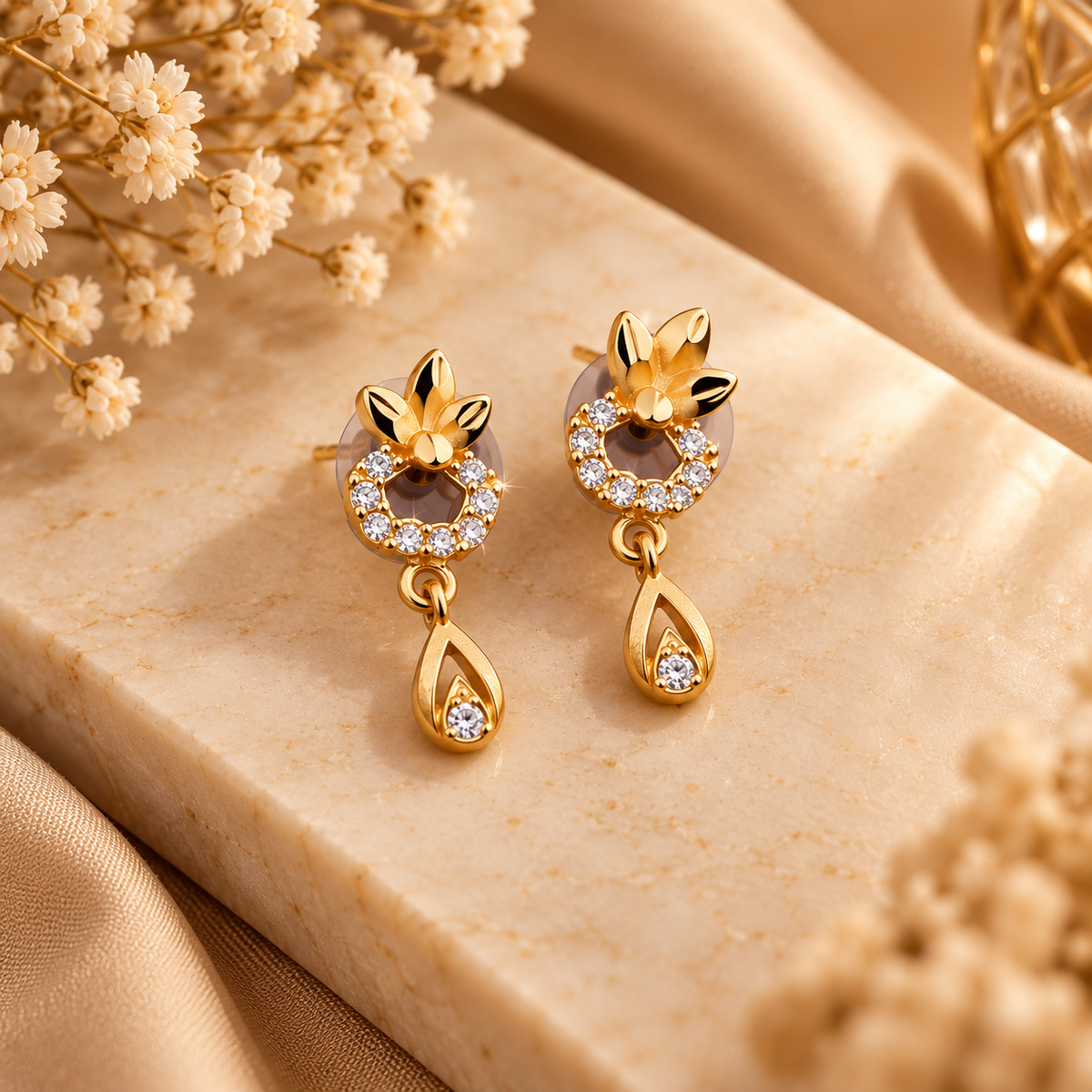 Jivaanik Aarohi Crystal Drop Earrings