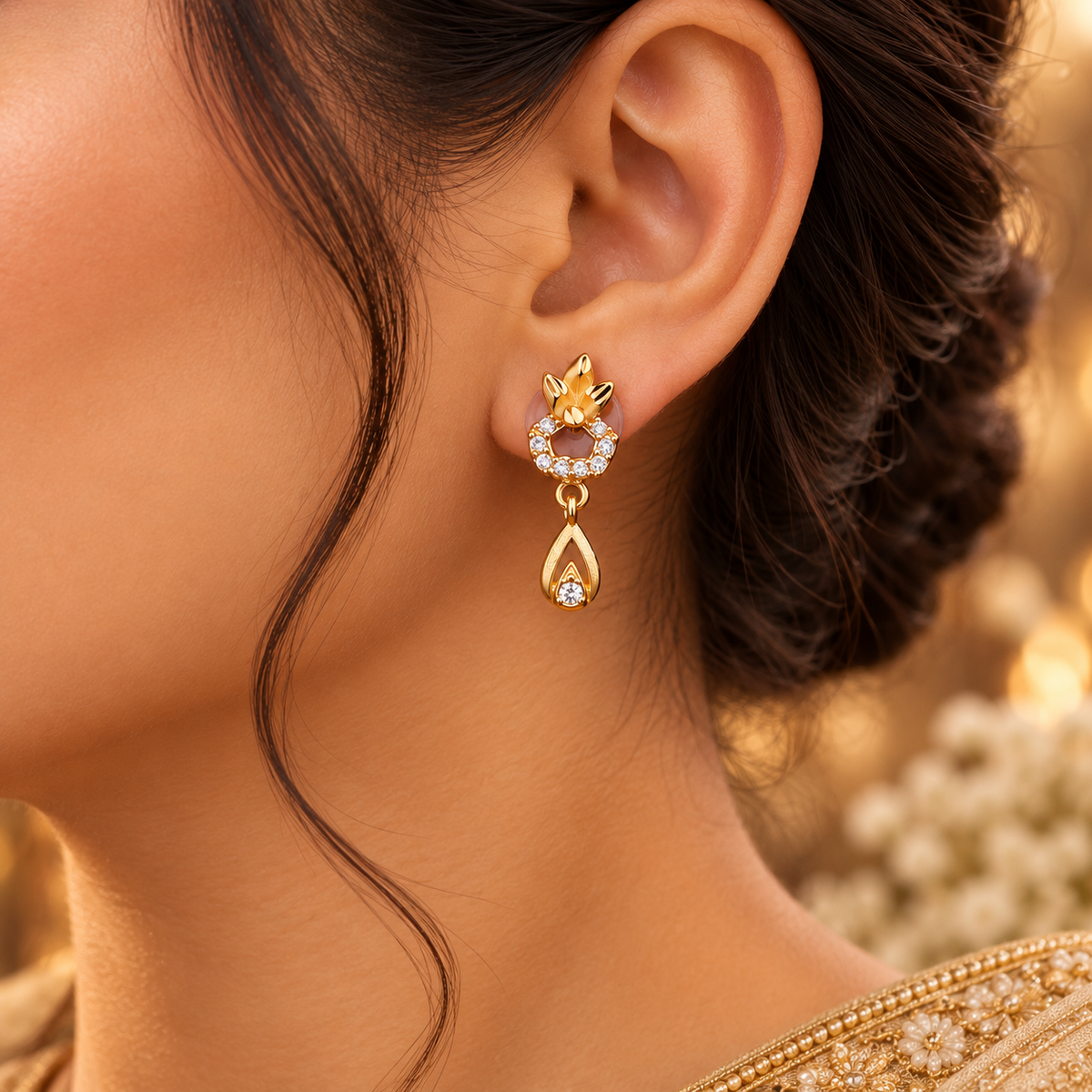 Jivaanik Aarohi Crystal Drop Earrings