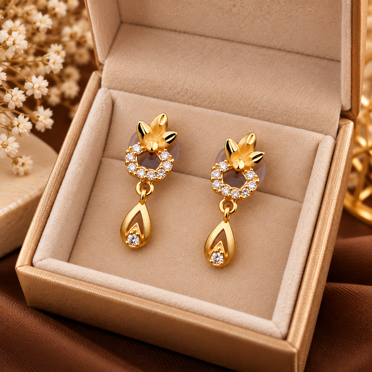 Jivaanik Aarohi Crystal Drop Earrings