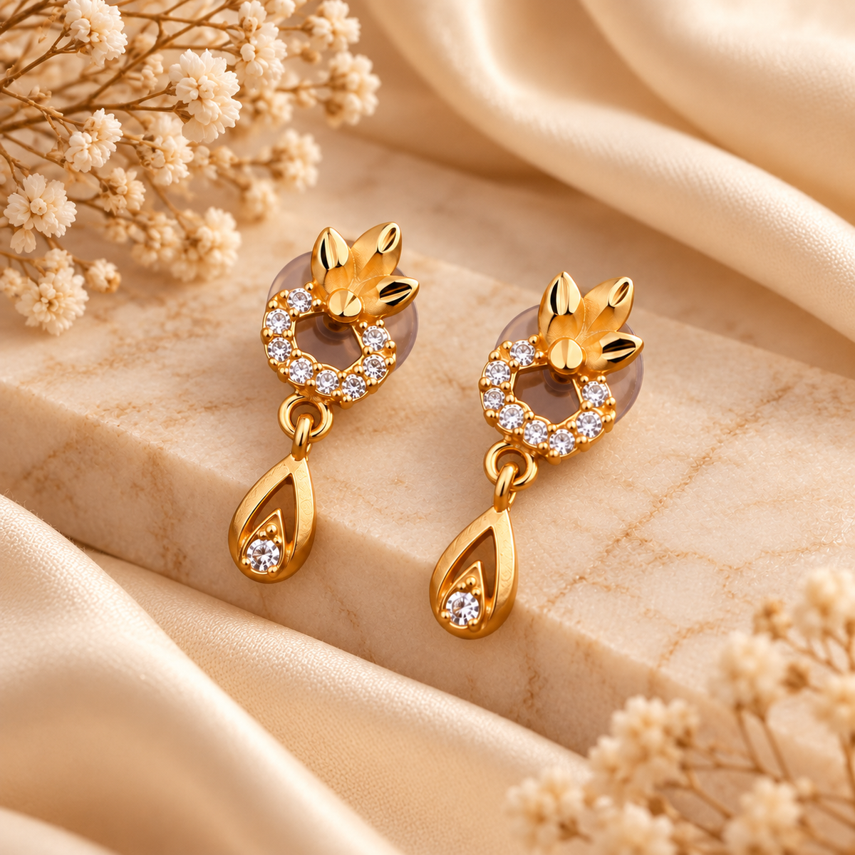 Jivaanik Aarohi Crystal Drop Earrings