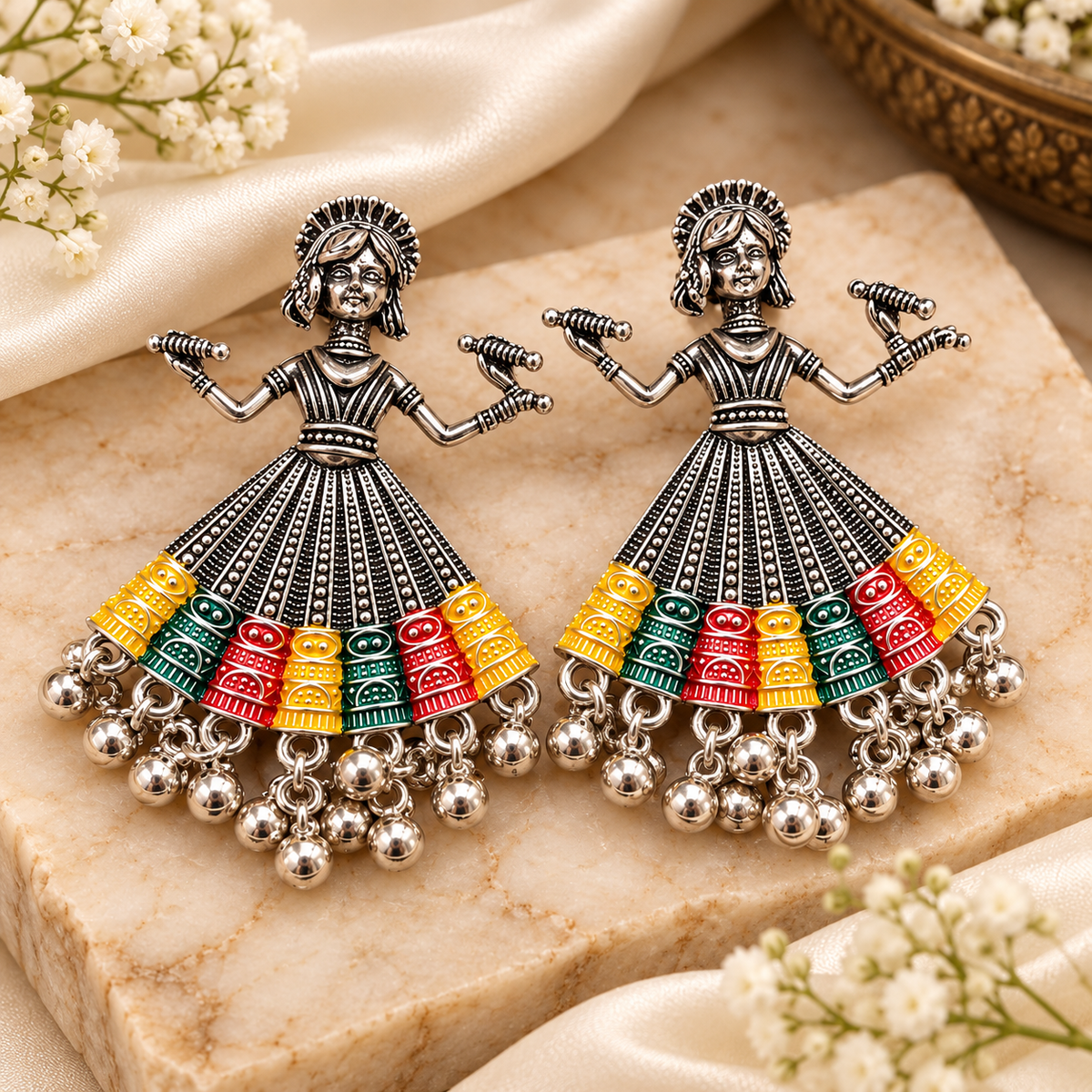 Jivaanik Rangili Garba Dancer Earrings