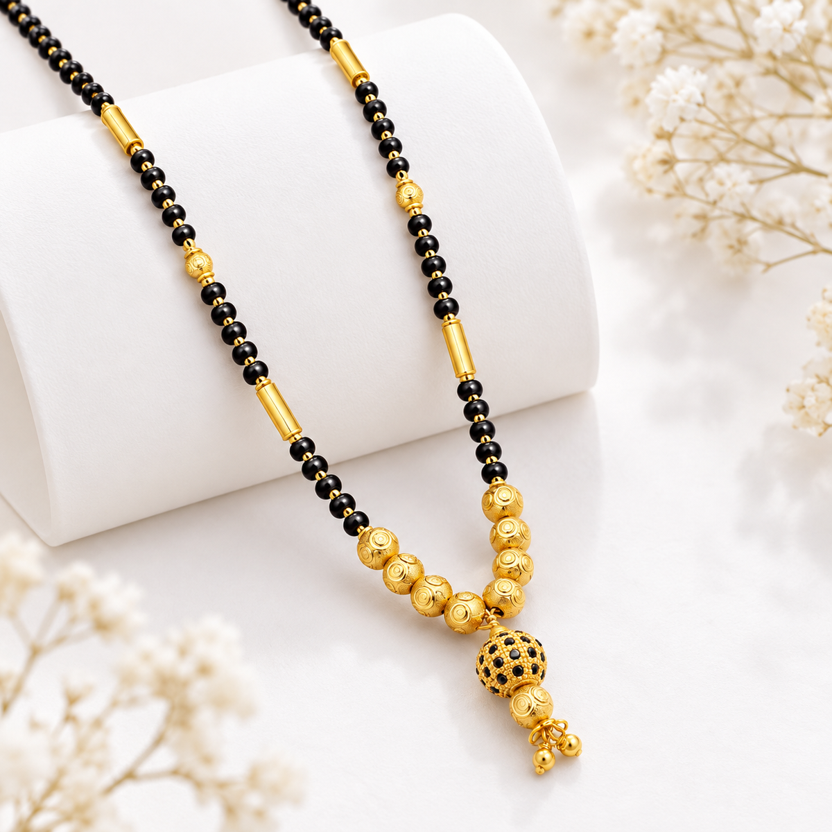 Jivaanik Traditional Black Beads Mangalsutra