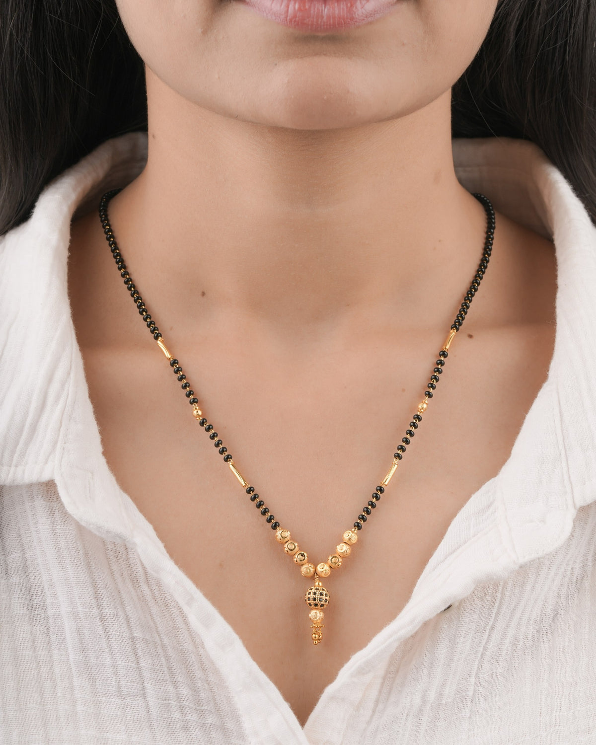 Jivaanik Traditional Black Beads Mangalsutra